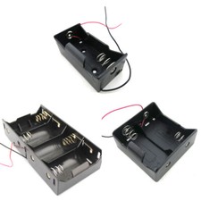 1 2 4 Slots D Battery Holder Case Box Plastic with Wire Leads For DIY Electronic