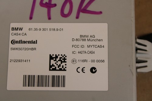 Engine Computer DME ECU CAS4 Key Set OEM BMW N55 F06 F12 F13 F10 640i 535i - Picture 9 of 12