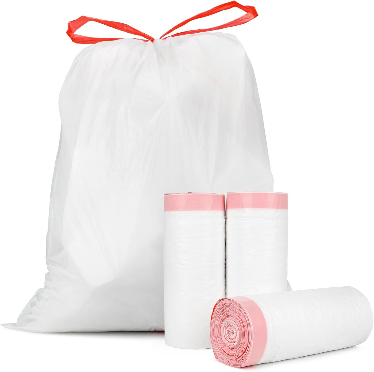 15-18 Gallon Drawstring Trash Bags 102 Count Ultra Large Trash Can Liners Heavy