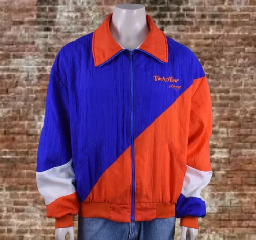 Vintage Swingster Satin Trick Flow Jacket NHRA Racing Mens XL Nylon Great Cond - product listing photo