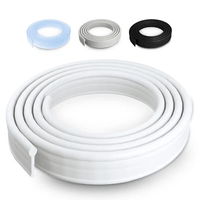 Soft Rubber Shower Seal for Folding Bath Screen White/ Grey/ Black/ Transparent