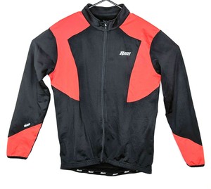 red cycling jacket