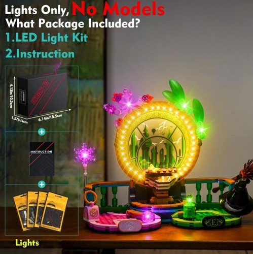 LocoLee LED Light Kit LEGO 75682 Elphaba Glinda Figures Lighting Set US Seller - Picture 6 of 6