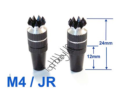 1Set M4 JR XG6 XG8 XG11 XG14 / DX7 TX Gimbal Sticks Black (US GOOD SELLER/SHIP)