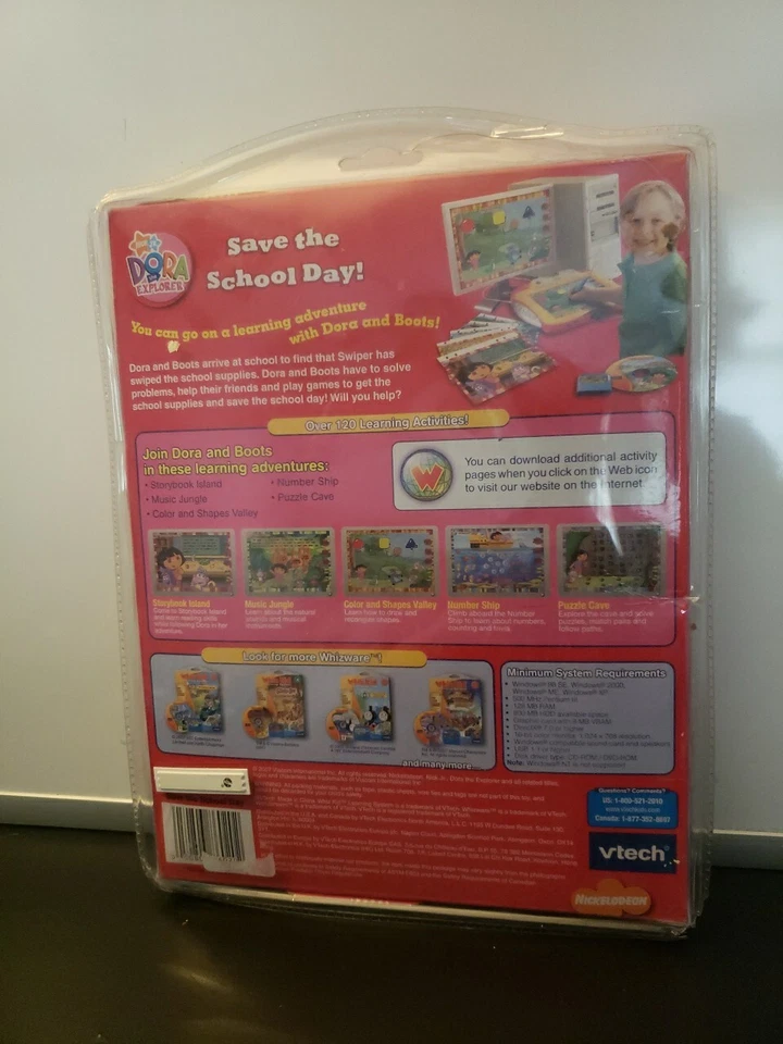 VTech Whiz Kid Dora the Explorer Saves School Day NEW Learning System Read  - Image 2 of 4