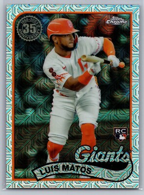2024 topps series 1 baseball luis matos 1989 silver pack mojo refractor rc  #30