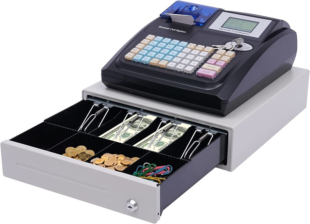 Electronic Cash Register レジスター SNKOURIN Cash Register,Electronic Pos System Cash Register with 48
