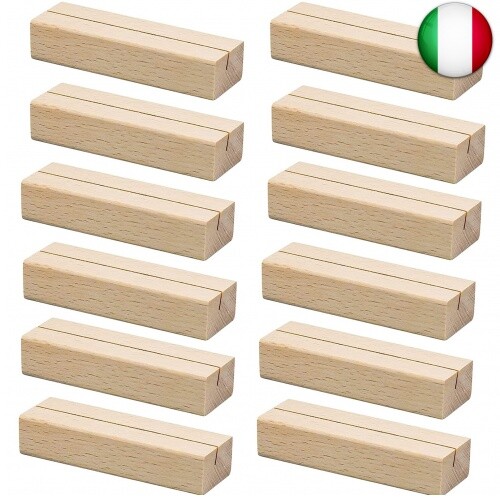 12 Pezzi Segnaposto Legno Supporto segnaposto matrimonio numeri tavoli
