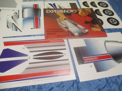 Rennwagen '' Experimoto '' , Papier - Modellbau , 70er Jahre Modell , Vintage 03 C