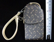 HORSE Bit & Stirrups CELL PHONE HOLDER Holster Belt Loop Wrist Strap Hook & Loop