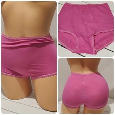 Bali VTG Style Bikini Panty Shiny Nylon Full Cut 7/L Dream Time PINK 2633