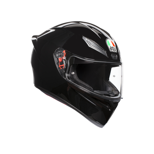 CASCO AGV INTEGRALE K1 SOLID BLACK NERO LUCIDO TAGLIA ML | eBay