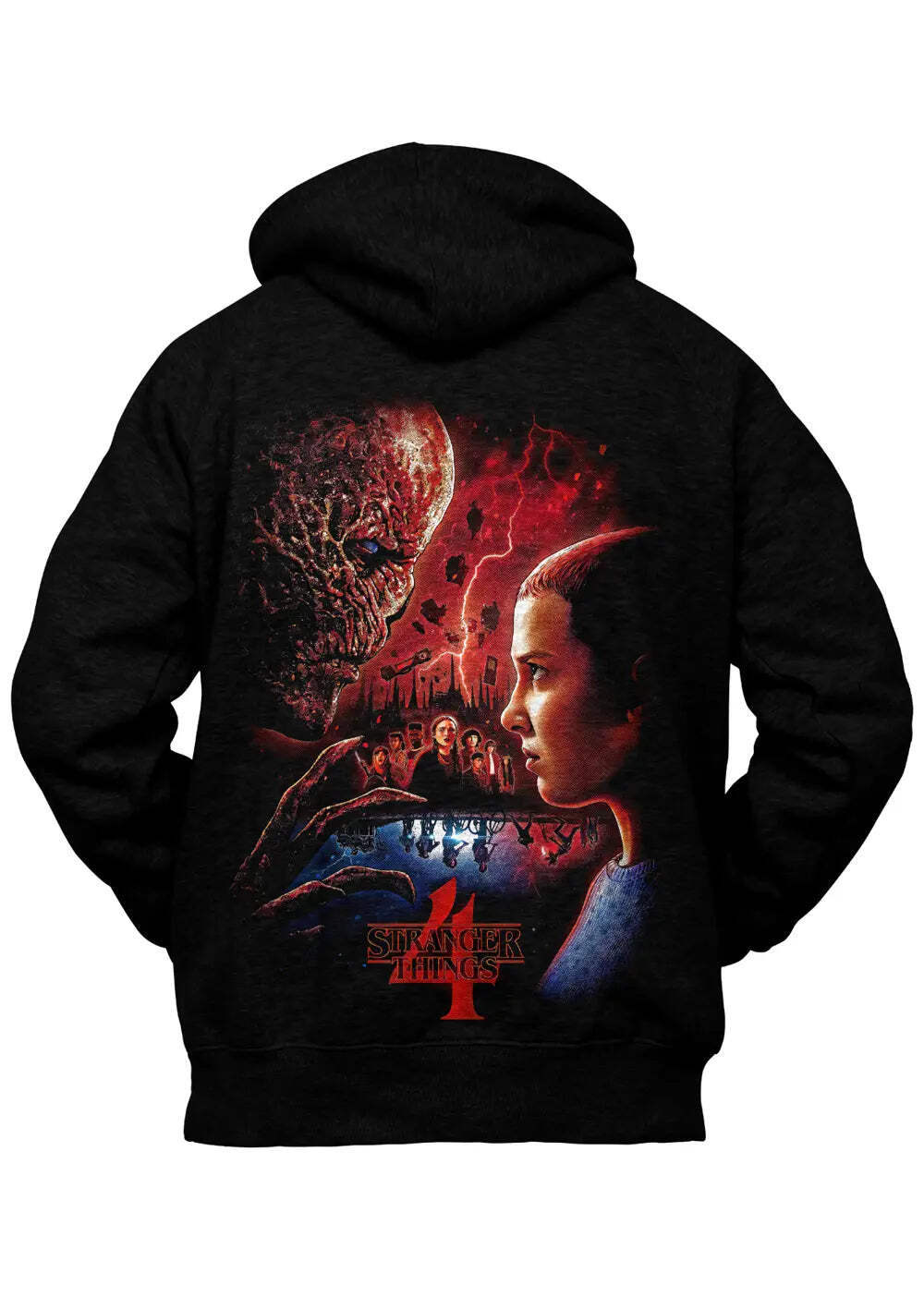 Felpa con Cappuccio Retro Stranger Uomo Donna Ragazzi Idea Regalo Things 4