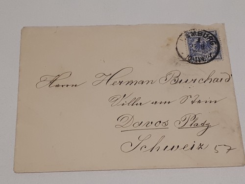 #C72 Ganzstück Deutsches Reich Brief Burchard Hamburg ??? 17.8.92 1892 ???