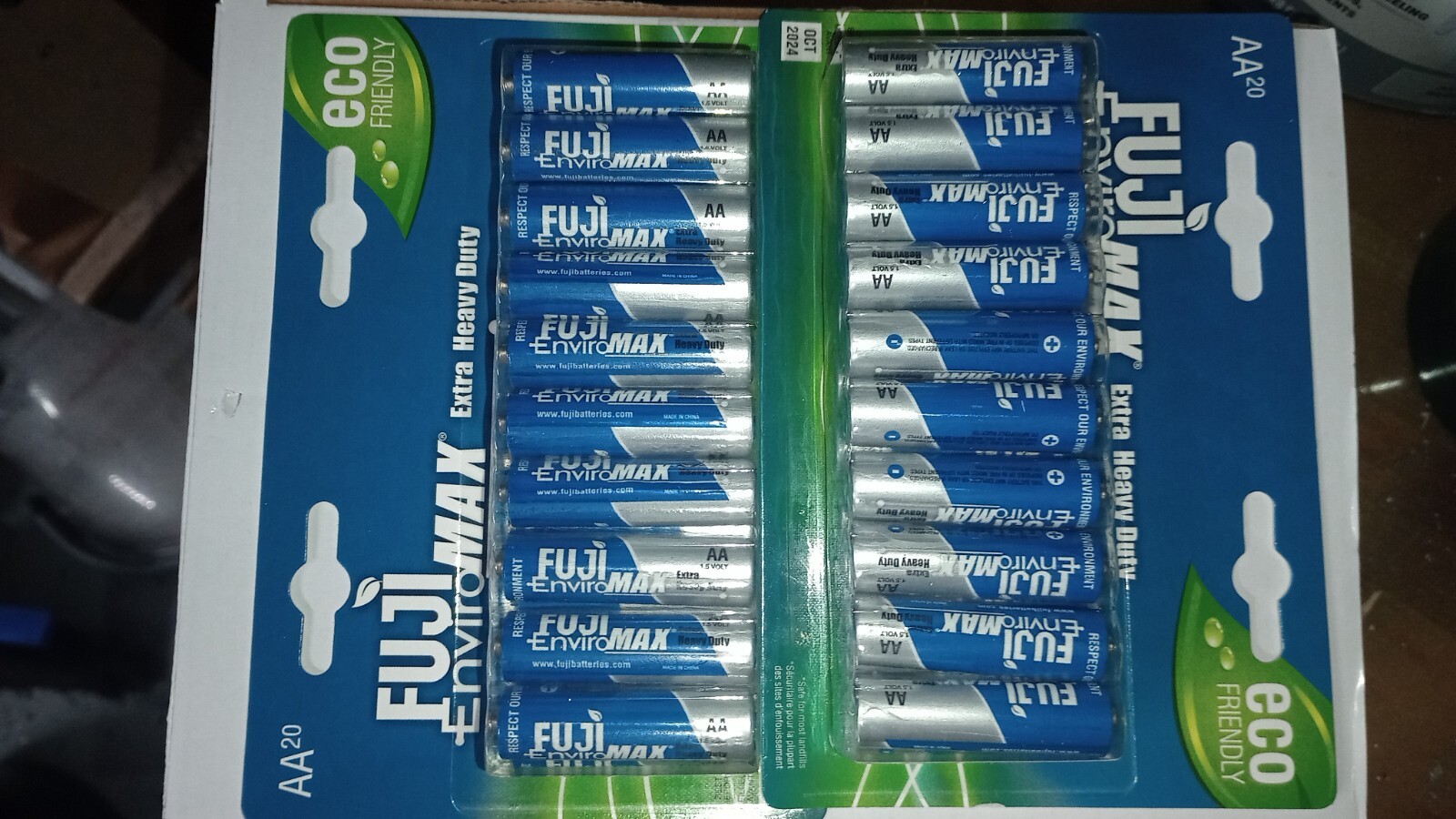 60 AA BATTERIES Fuji Enviromax Extra Heavy Duty AA Batteries 3-20pk 3300BP20-image