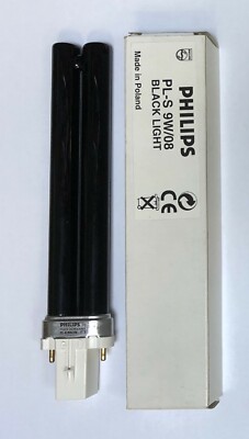 PHILIPS/SPL PL-S 9W/08 BLACK LIGHT Schwarzlicht Lampe 9W 2Pin