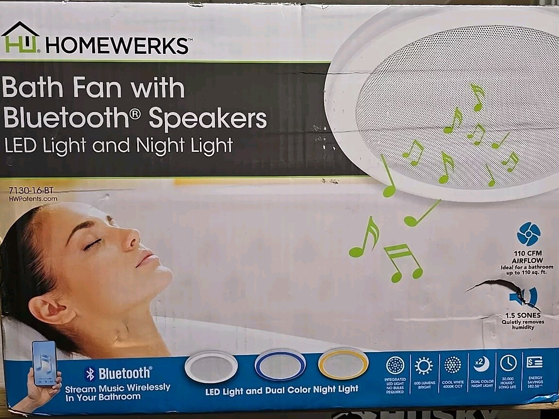 Home Depot Home Netwerks Bluetooth Exhaust Fan Home Depot Bluetooth Fan  HOMEWERKS 3-Light White, Blue, Amber And