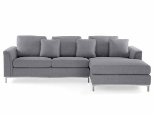 Détails Sur Canapé Dangle à Gauche En Tissu Gris Clair Oslo
