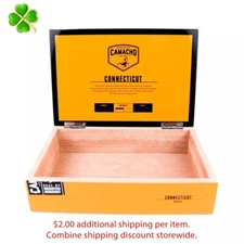 Camacho 60 x 6 Connecticut Empty Wood Cigar Box 10.25" x 7" x 2.5"