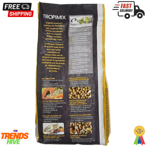 Birds Parrot Food Seeds Fruit Vegetables Vitamins Cockatiels & Lovebirds 2Lb Bag