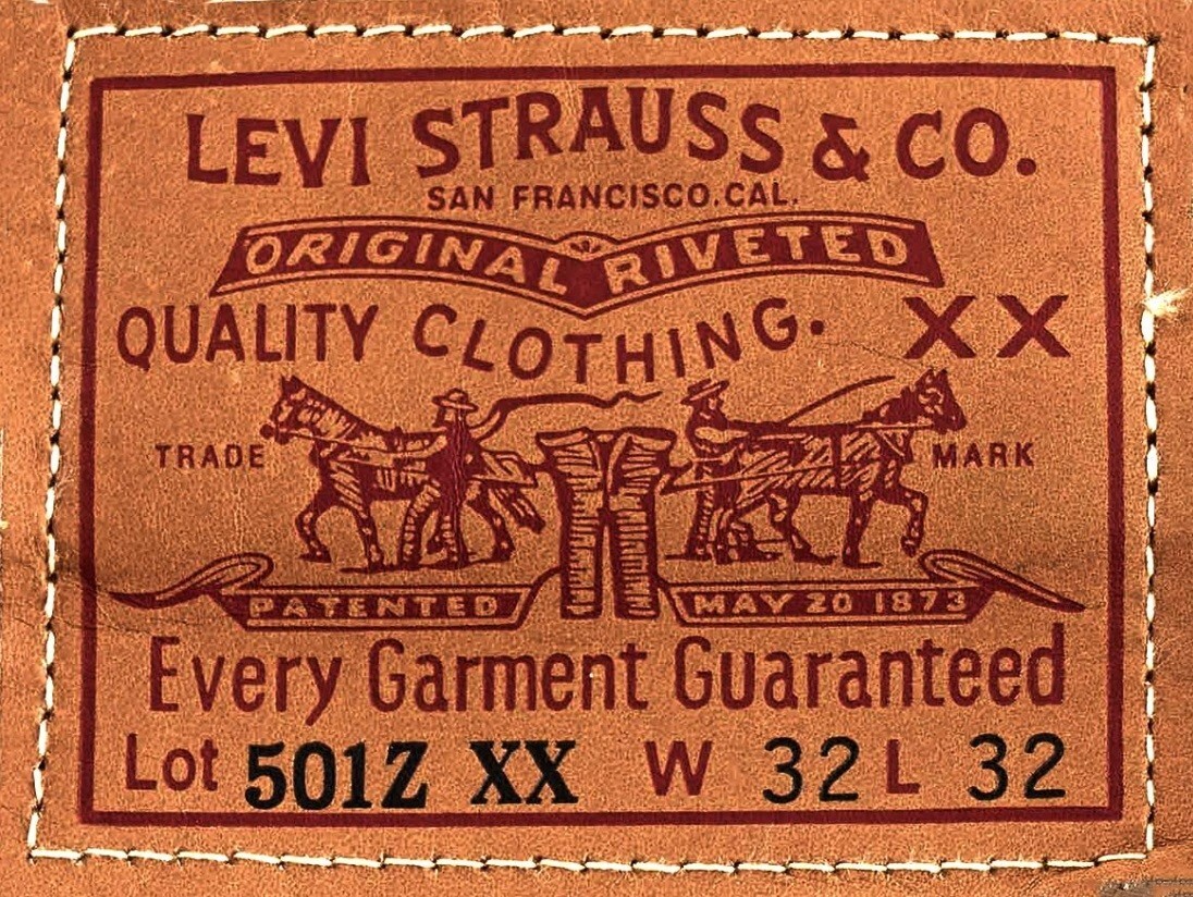 稀少 非売品 50s- Levi's advertising brass tag LEVI'S 504ZXX (paper patch with guarantee) No.2 <Denim Archives>