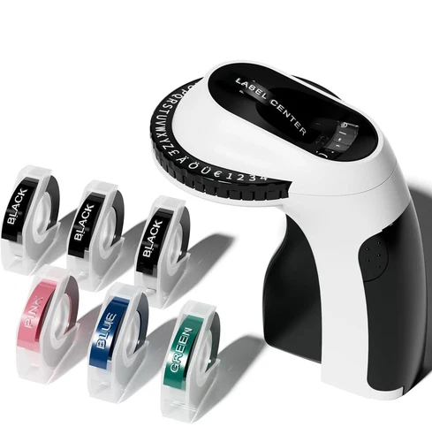 DYMO Omega Präge Beschriftungsgerät Schriftband 9mm 3D Embossing Label Maker - Bild 15 von 26