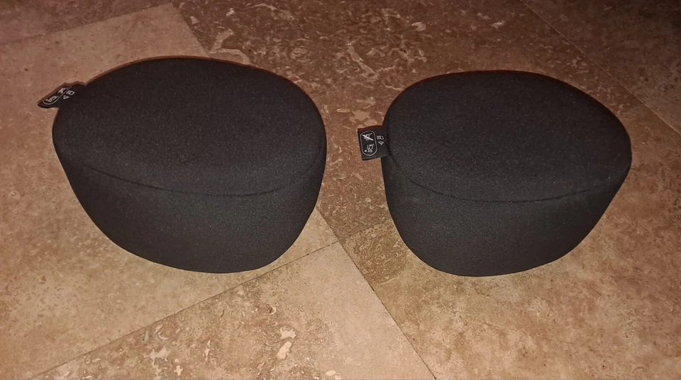 2007-2013 Mini Cooper Rear Seat Head Rest Cloth Set of 2 Black 2008 2009 2010 - Image 3 of 4
