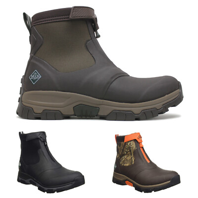 Muck Boot Mens Boots Apex Mid Zip Casual Zip-Up Strap Ankle Rubber