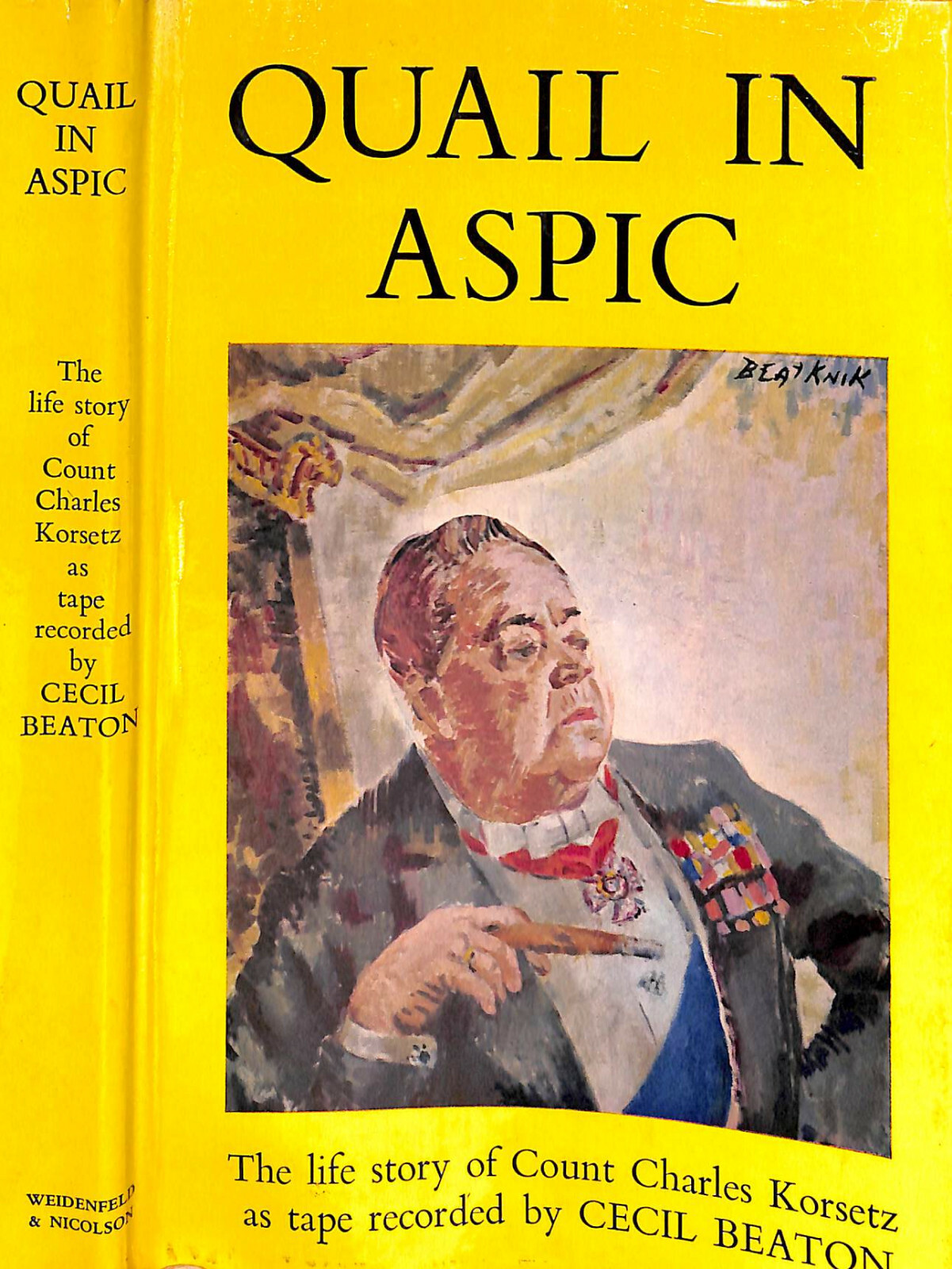 "Quail In Aspic The Life Story Of Count Charles Korsetz" 1962 BEATON