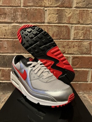 New 11 Nike Air Max 90 Icons Silver Bullet Photon Dust Red 97 DX4233-001 Men