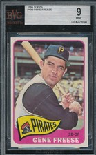 SUPERB BVG 9 MINT GENE FREESE 1965 TOPPS #492 VINTAGE BECKETT GRADED TOUGH TPHLC