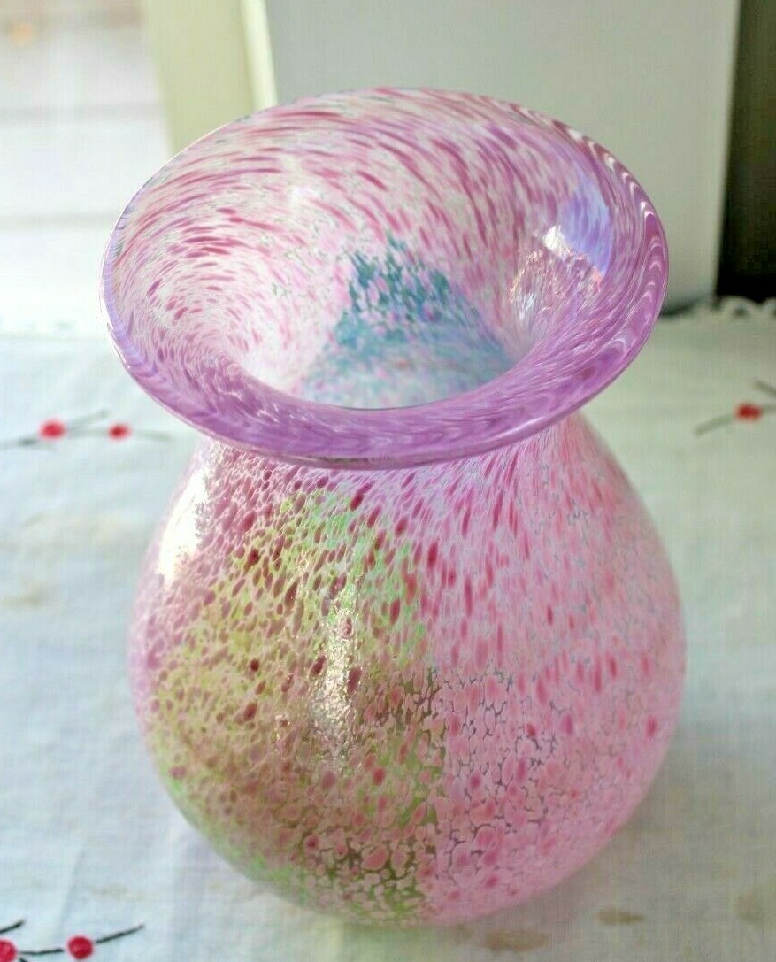 Kosta Boda 花瓶 Ulrica Hydman-Vallien Kosta Boda Ulrica Hydman Vallien Vase Sweden Art Glass Pink