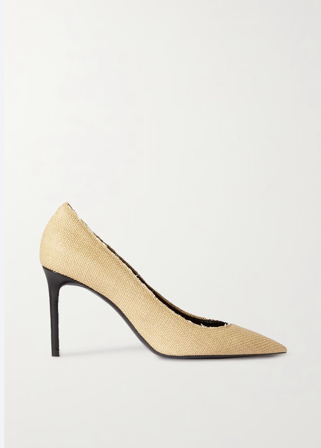Décolleté Saint Laurent testurizzate Anja Raffia tacchi a stiletto taglia 36 prezzo al dettaglio $ 875