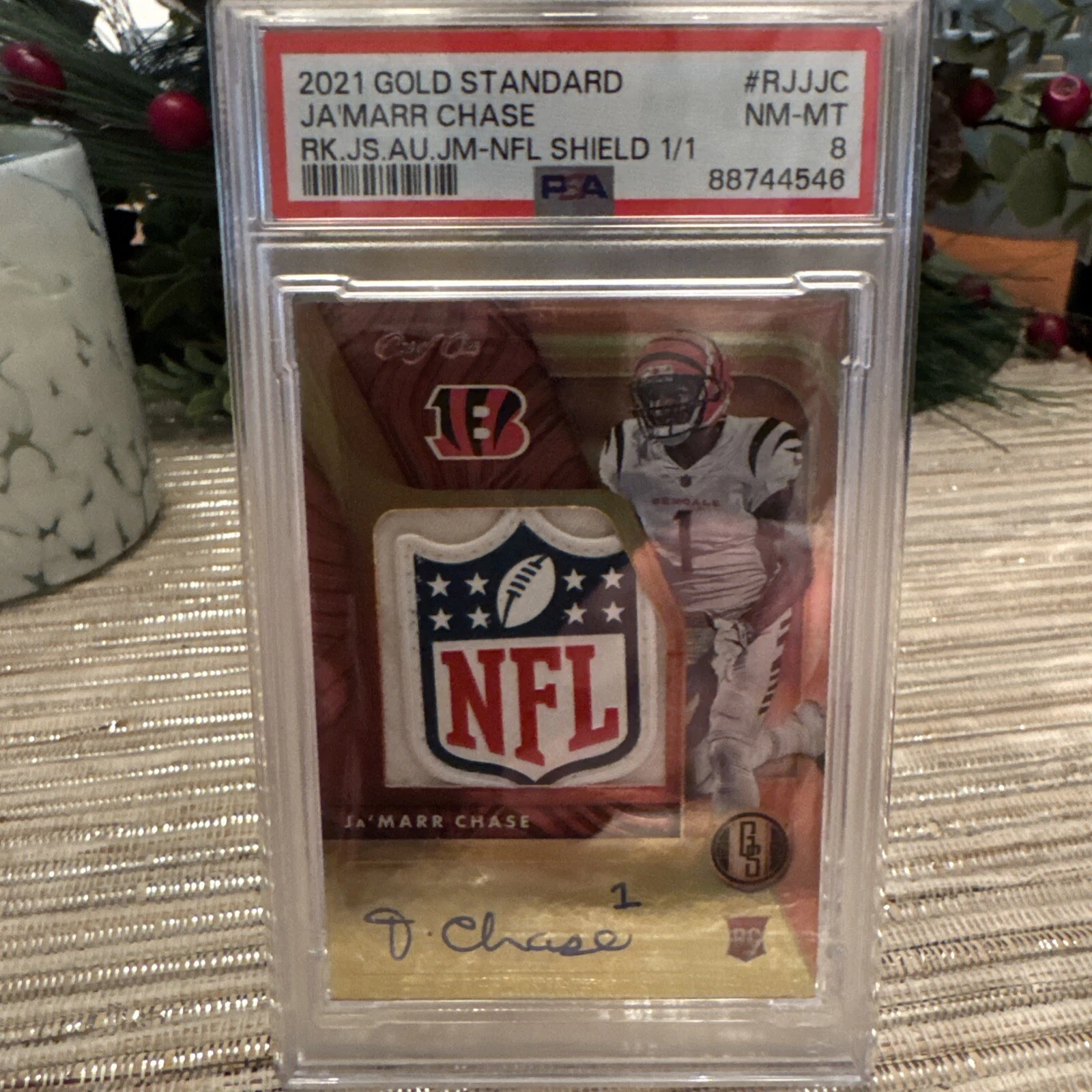 JaMarr Chase Panini Gold Standard Rookie Jersey Autographs Jumbo #RJJJC NFL Shield 1/1