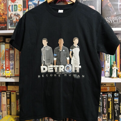 Detroit Become Human Promo Video Game T Shirt Medium- Playstation Rare Ps4 Ps5