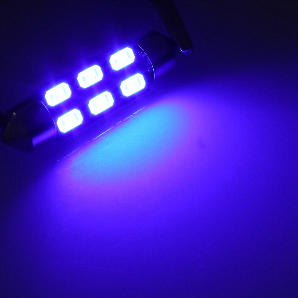 2pcs 39mm Blue Car Interior Bulb LED Lamps 57306SMD Festoon for