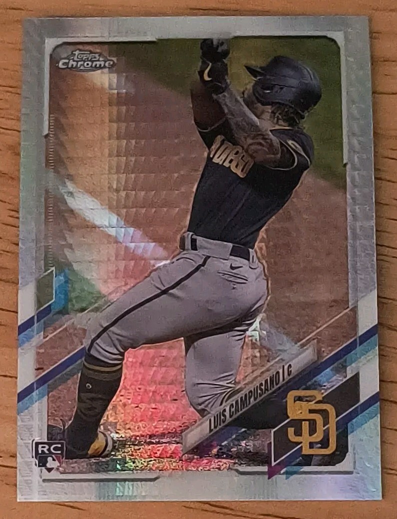 2021 Topps Chrome Prizm Refractor #135 Luis Campusano San Diego Padres RC