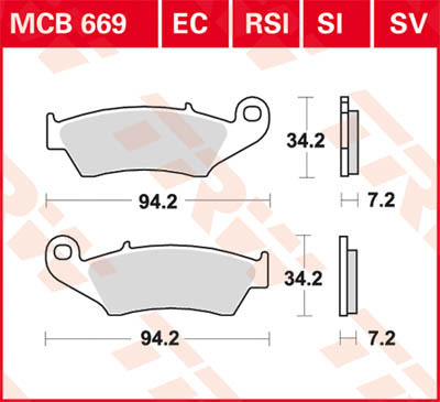 Plaquettes de frein TRW Lucas MCB 669 EC pour optimiser le freinage du Suzuki RMZ 450