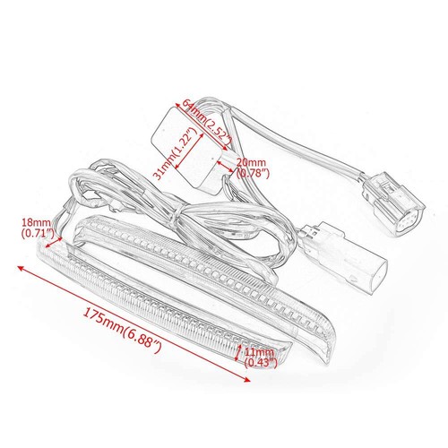 Saddlebag LED Brake Turn Signal Light For Harley Touring Street Glide/Road King - Picture 11 of 21