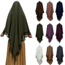 Ramadan Muslim Hijab Large Khimar Niqab Burqa Kaftan Women Islamic Prayer Caftan