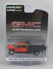 1:64 GreenLight *RED* 2022 GMC Sierra 3500HD DUALLY SLT DUMP TRUCK *NIP*