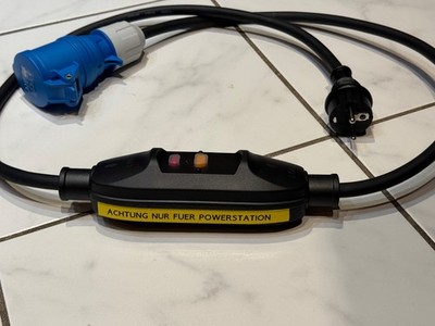 Einspeisekabel CEE Camping Adapter für Powerstation 1,5 m mit FI (RCD) 3x2,5 mm²