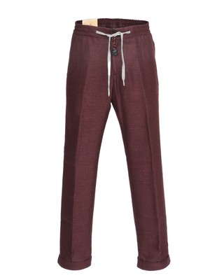 NWT MARCO PESCAROLO PANTS Caracciolo cashmere silk burgundy trousers luxury 50