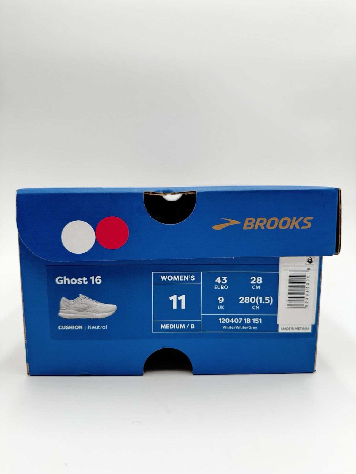 Brooks Women’s Ghost 16 Running Size 11 White|120407-1B-151|