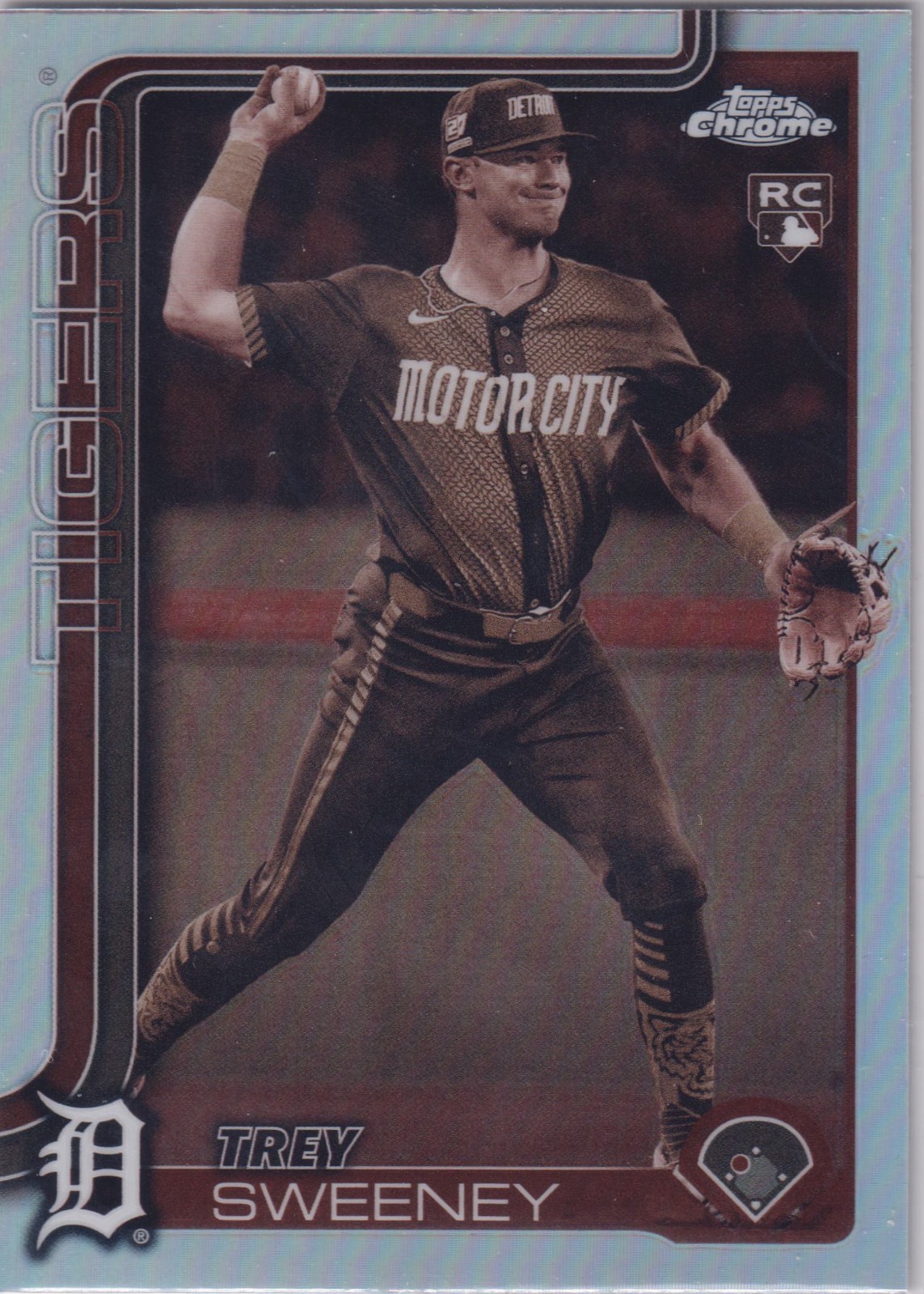 2025 Topps Chrome - Rookie Trey Sweeney #6 Sepia Refractor Detroit Tigers