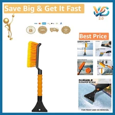 17 Inch Snow Brush Ice Scraper Car Windshield Heavy Duty Ergonomic Grip