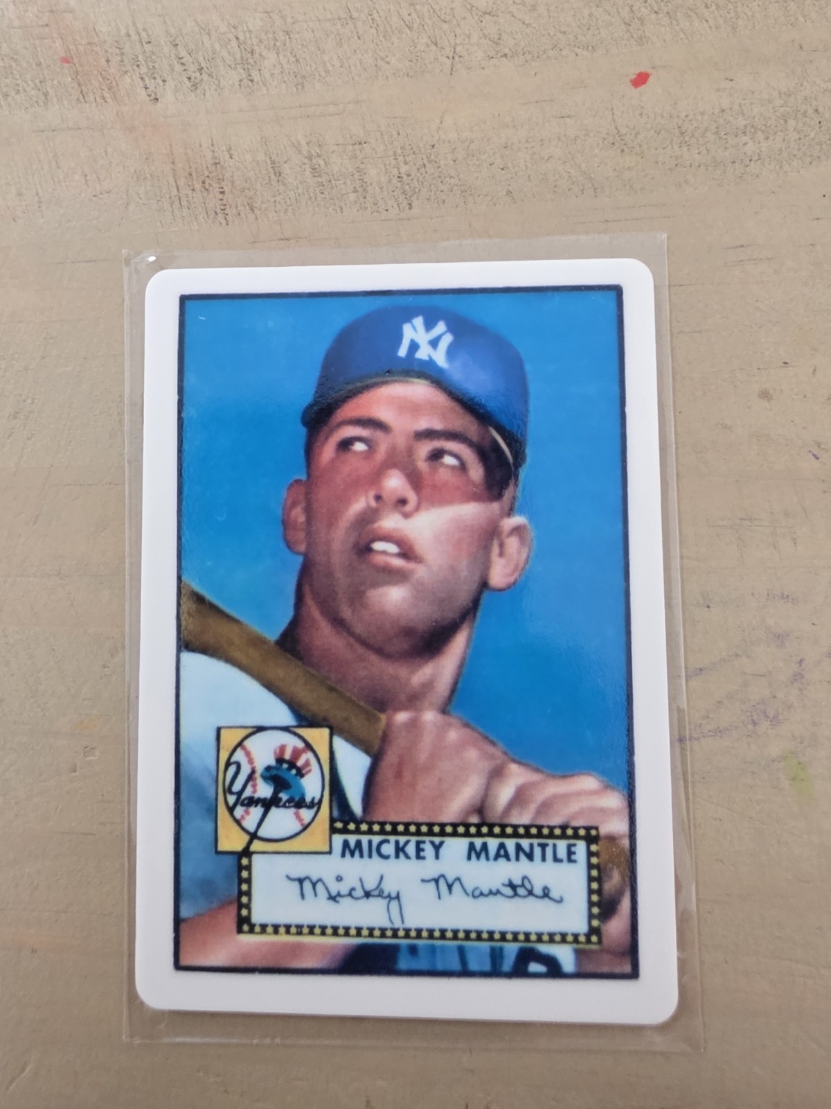 Topps Mickey Mantle Rookie Ceramic Porcelain Card 1952 #311 NY Yankees HOF