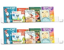 24 Inches Clear Acrylic Floating Shelves Wall, Bookshelf for Kids, Nursery Bo...