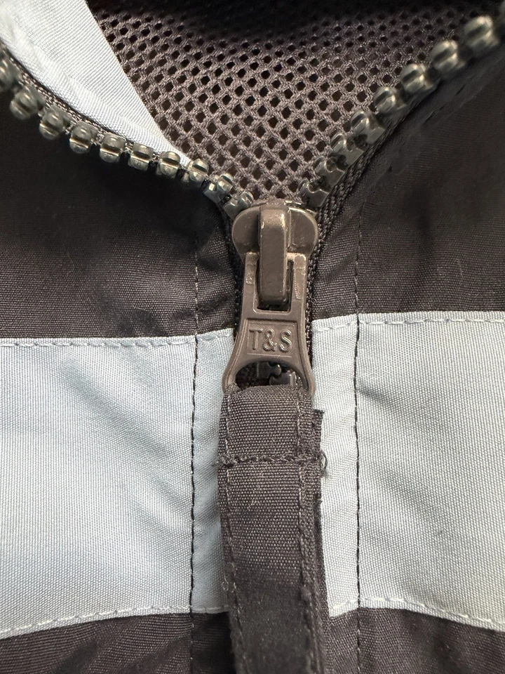 Chaqueta de Pista FUBU De Colección Azul Marino XL 2000s Rayas Cortavientos Hip Hop Y2K Foto 4 de 4