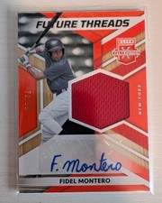 Fidel Montero 2022 Panini Elite Extra Edition Future Threads  Orange SN #/99